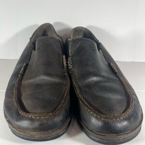 Olukai Mens Moloa Nubuck Leather Slip On Gel Insert Rubber Soles Shoes Size 13